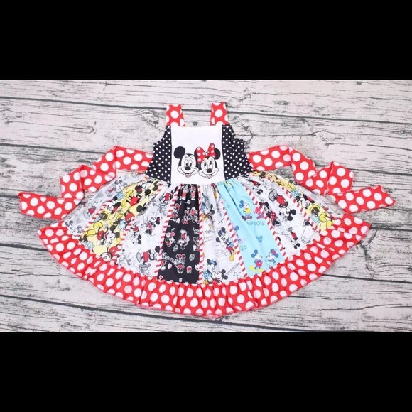 Mickey Minnie Mouse Girls Boutique Twirl Dress
